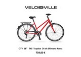 VELO DE VILLE CITY CADRE TRAPEZE  24 VITESSES ACERA